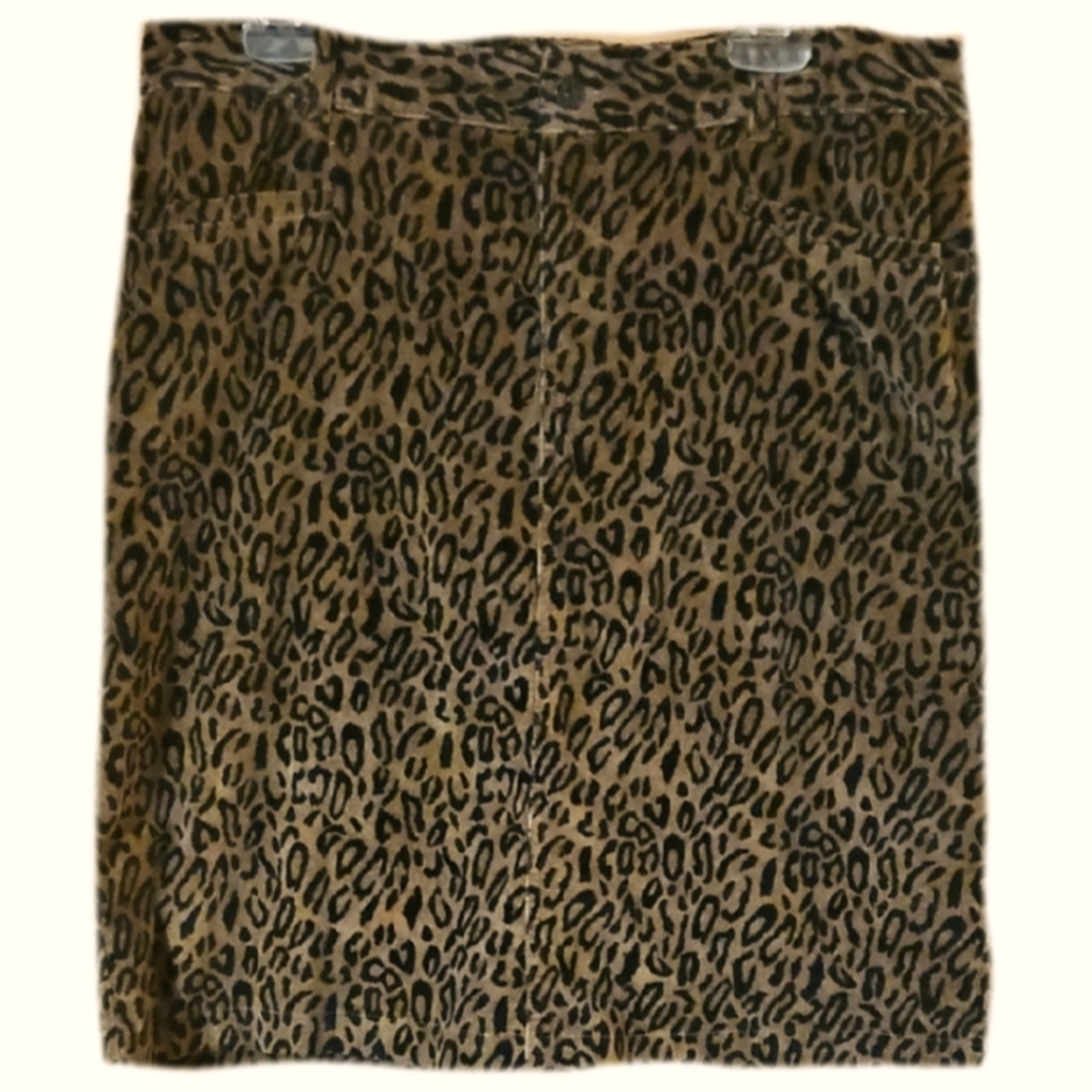 Animal Print Velour Skirt Size 16